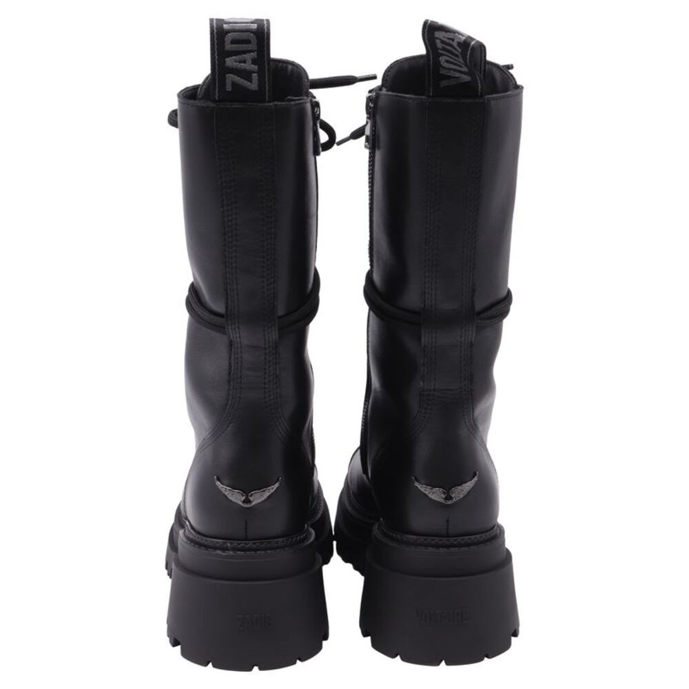 Zadig & Voltaire Ride High-Top Boots in Black Leather - Picture 5 of 11